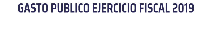 GASTO PUBLICO EJERCICIO FISCAL 2019
